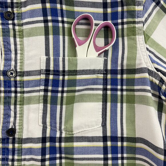 American Eagle Outfitters Button Up Shirt Mens Size Medium Plaid Athletic Fit - Picture 8 of 12